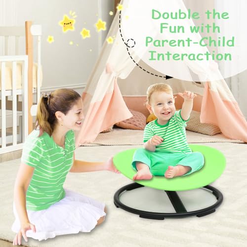 Image of Luanka Kids Swivel Chair Sensory,Spinning Chair for Autistic Kids & ADHD Children,Toddler Coordination Sensory Products for Ages 3 Years and UP,Gifts for Kid with Autism(Green)