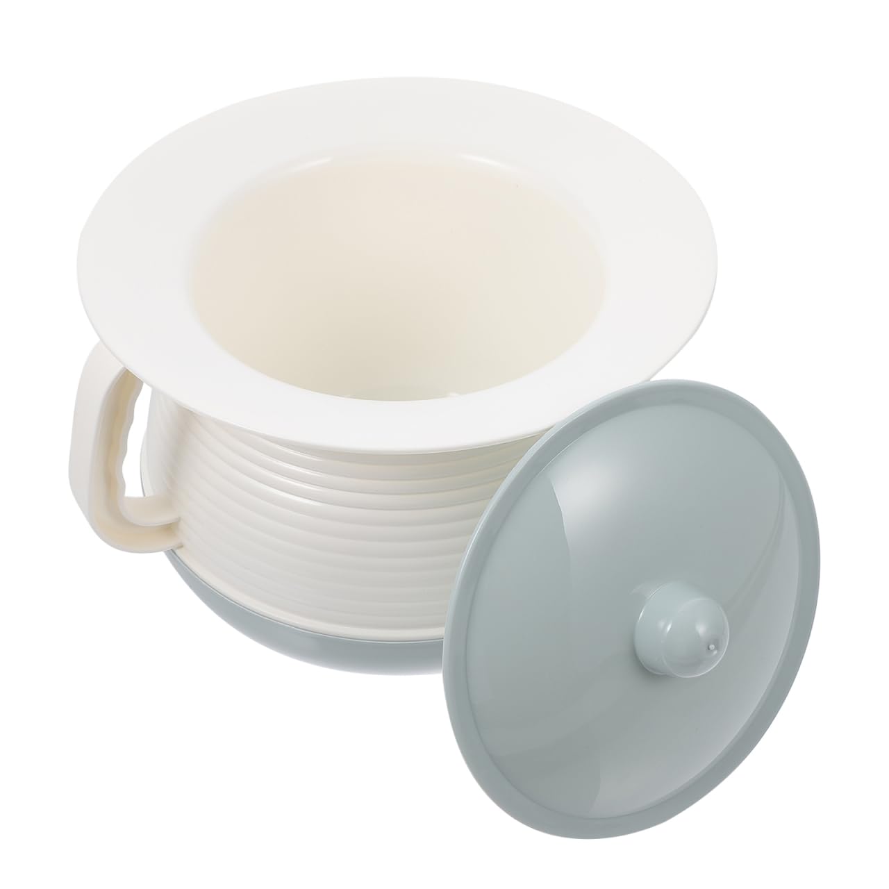 BESTYASH Orinal Portátil De Plástico Con Tapa Para Adultos Y Mayores Uso Nocturno En Hogar Y Hospital Fácil De Limpiar Y Resistente 8.07X8.07X5.31 Pulg