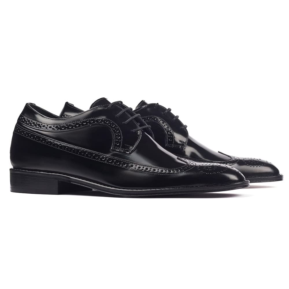 Scarpe con Rialzo da Uomo Che Aumentano l’Altezza Fino a 7 cm. Fabbricate in Pelle. Modello London