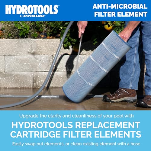 SWIMLINE HYDROTOOLS ULTRA Pool Replacement Cartridge Filter Element For Above Ground & Inground Pools | 200 SQ FT | BLUE Cleansing Silver Ion Treated | 50 Micron Precision | Heavy Duty Pleats by Swimline - Image 3