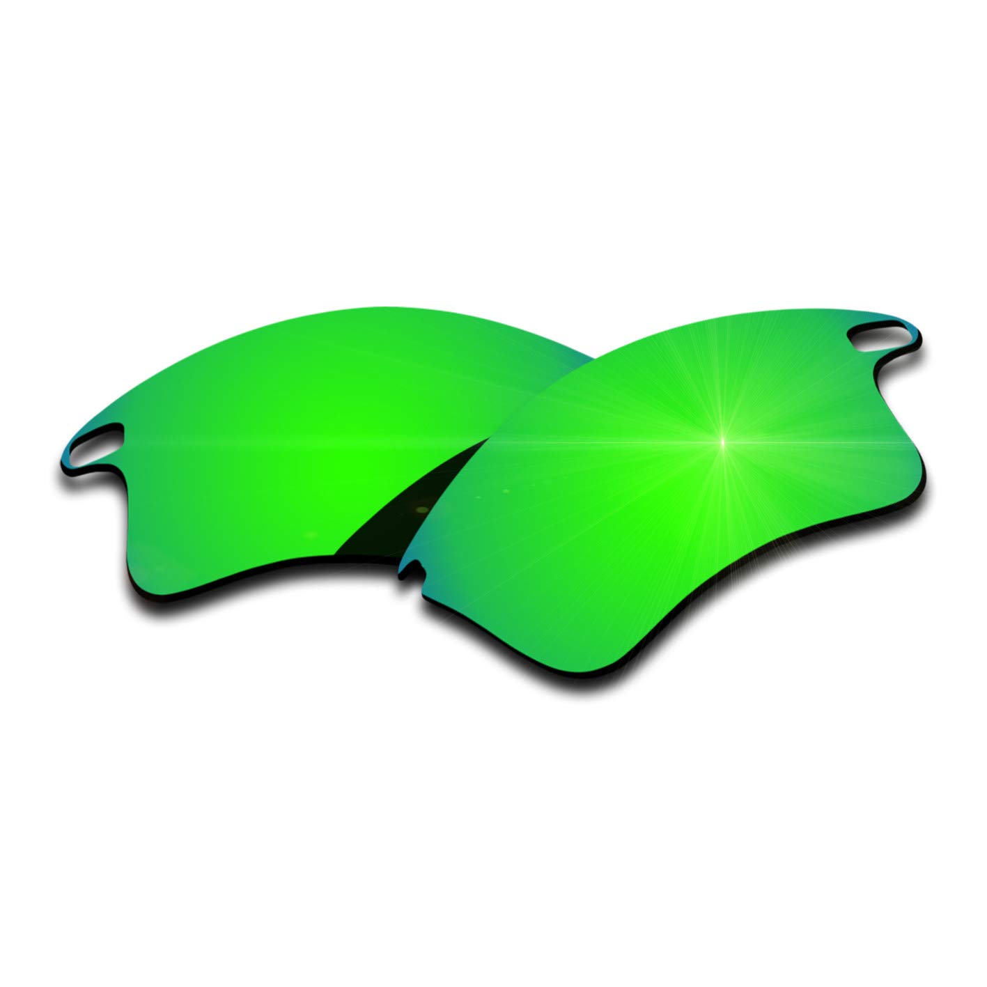 Polarized Replacement Lenses for Oakley Fast Jacket XL - Green Mirrored Coating