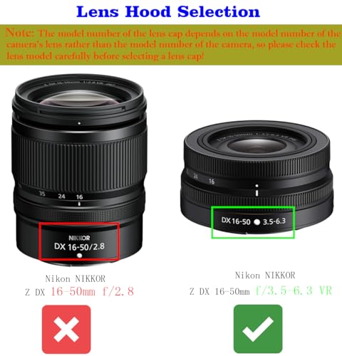HN-40 Lens Hood para lente Nikon Nikkor Z DX 16-50mm f/3.5-6.3 VR, compatible con Nikon Z50 Zfc miniatura 2