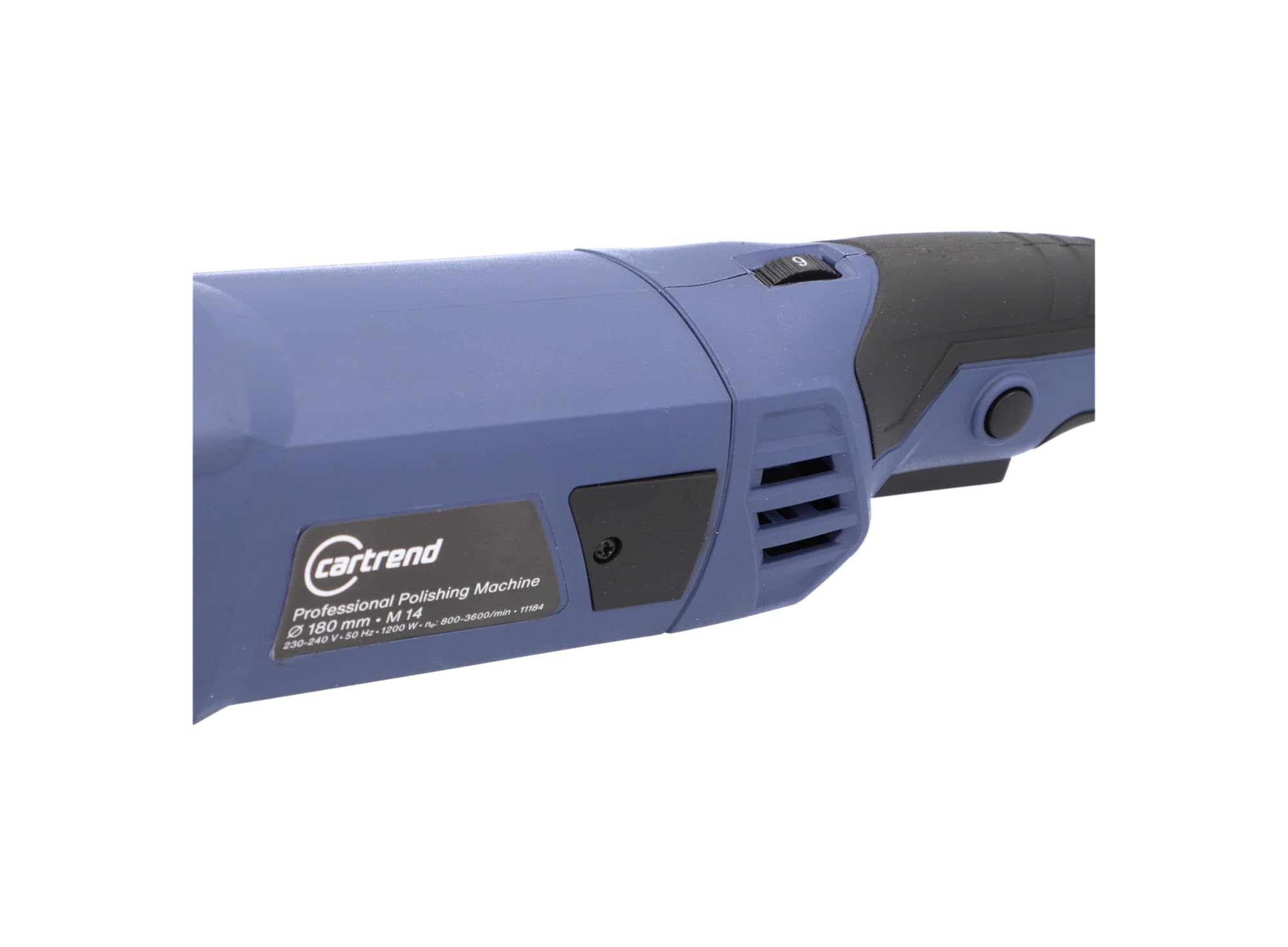 cartrend Pulidora profesional potente de 1200 W, pulidora para coche, barco o moto, color azul