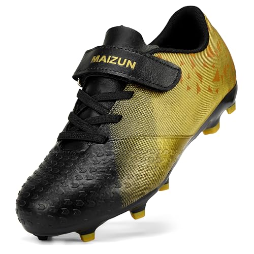 Moudn Chaussures de Football pour Enfants garçons et Filles, Crampons de Football pour Terrain Ferme Petits et Grands