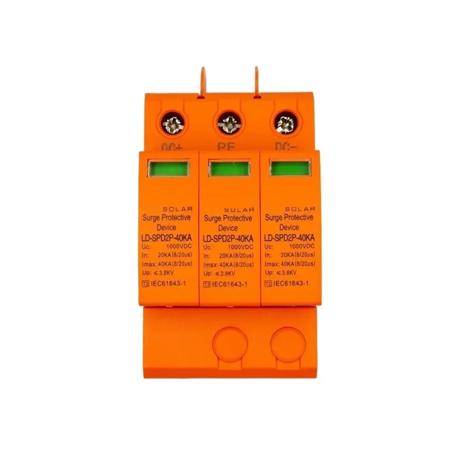 Protector contra sobretensiones y pararrayos Dispositivo Protector contra sobretensiones Solar DC SPD 3P DC1000V SPD Lightning Protector/Supresores de sobretensiones CC