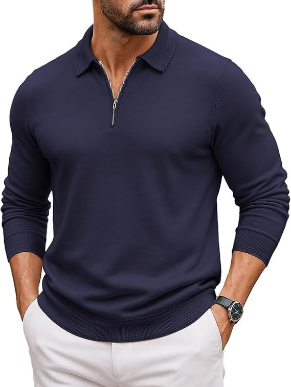 irana Men’s Full Sleeve Polo T-Shirt | Full Sleeves Polo Neck T Shirt for Men | Long Sleeve Polo Tshirt | Regular Fit Solid Casual Wear Office Wear T-Shirt-picture-43