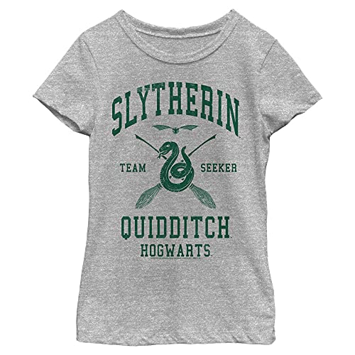 Harry Potter Slytherin Quidditch Seeker Girl's Heather Crew Tee