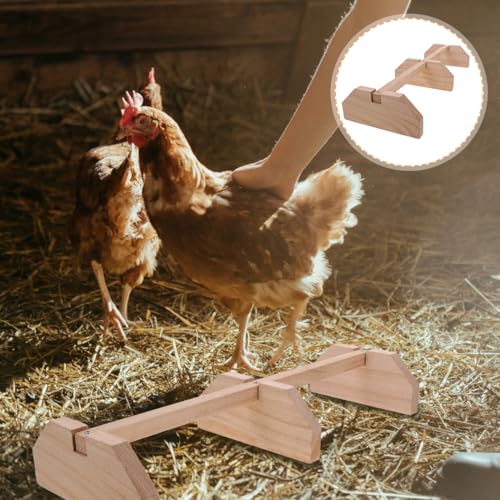Image of SUPVOX Wooden Chicken Perch for Coop Natural Smooth Roosting Bar Hen Standing Perch 15.74X5.90X2.55In Suitable for Large Birds and Hens