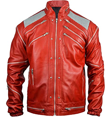 (100% Real Leather) Beat-It Jacket song - A++ Quality Sheep Leather2