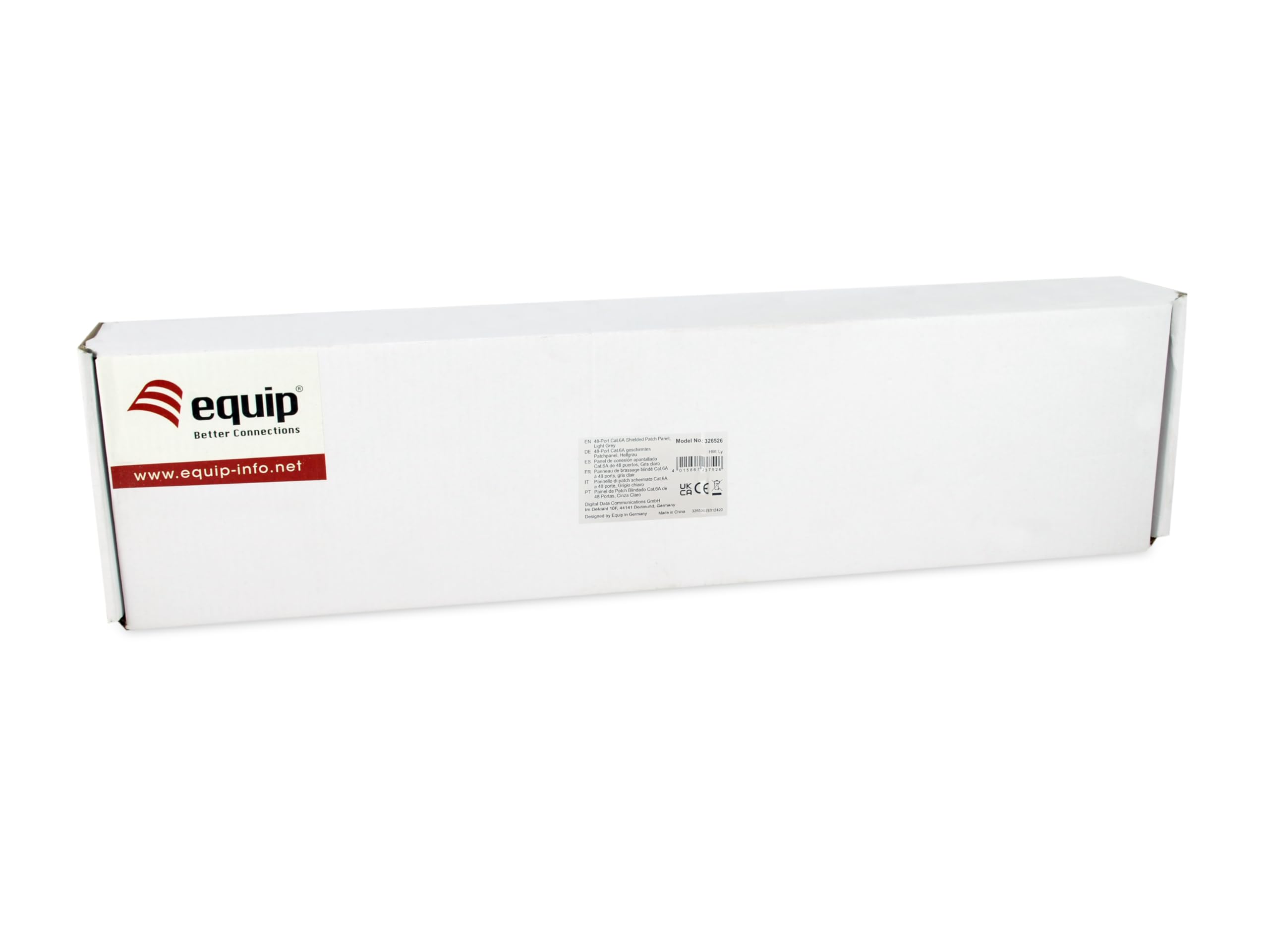 Equip 326526 48-Port Cat.6A geschirmtes Patchpanel, hellgrau