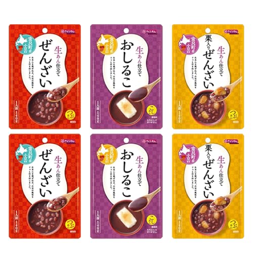 さくらあん 生あん仕立て 3種 各2袋 計6袋 アソート セット (ぜんざい おしるこ 栗入りぜんざい)のサムネイル