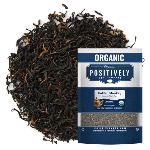 Image of Positively Tea, Organic Golden Monkey Black Tea, Loose Leaf, 4 Ounce