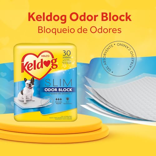 Keldog Tapete Higiênico Slim Ultra Dry Odor Block c/ 30 UN