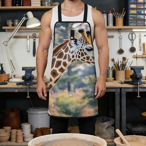Delantal Giraffe High Neck para hombres y mujeres miniatura 4
