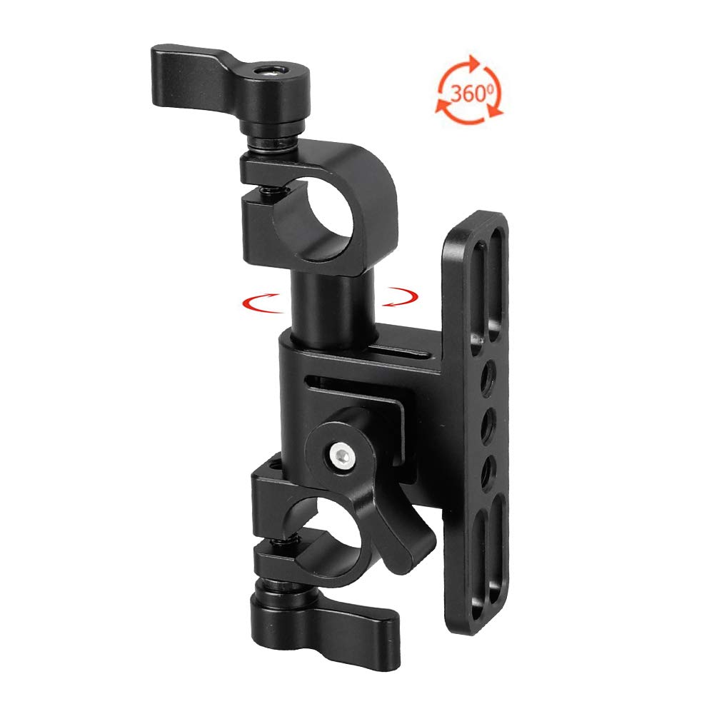 CAMVATE 360° schwenkbar, 15 mm Doppelstabklemme für Kamera-Schulter-Rig, verstellbar, 2192