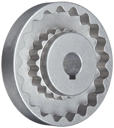 Martin 5S Quadraflex Coupling Flange, Sintered Steel, Metric, 15 mm Bore A, 15 mm Bore B, 82.55 mm OD