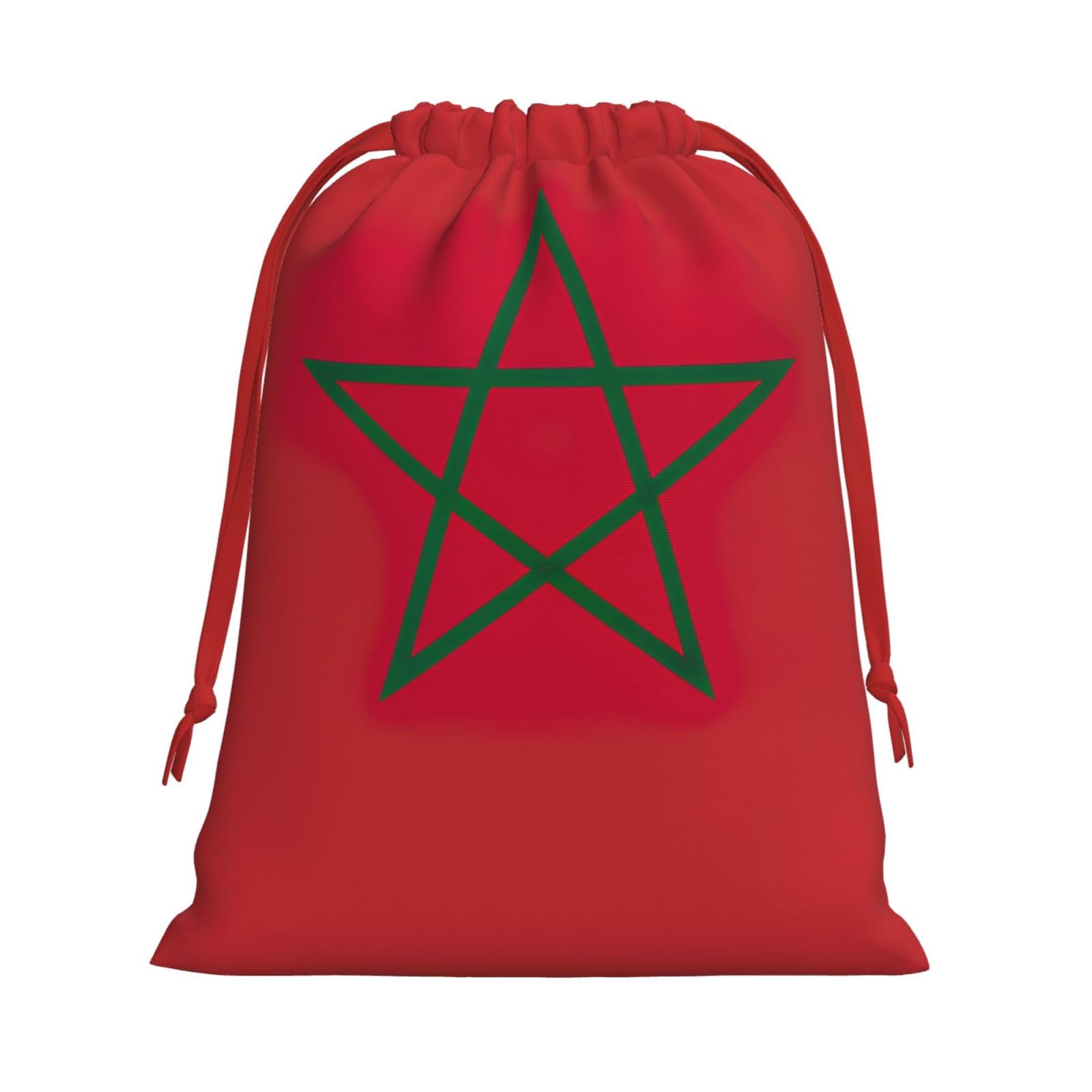 Flag Of Morocco Print Gift Drawstring Bag Reusable Pouch Festive Decor Party Favor Daily Storage Sack