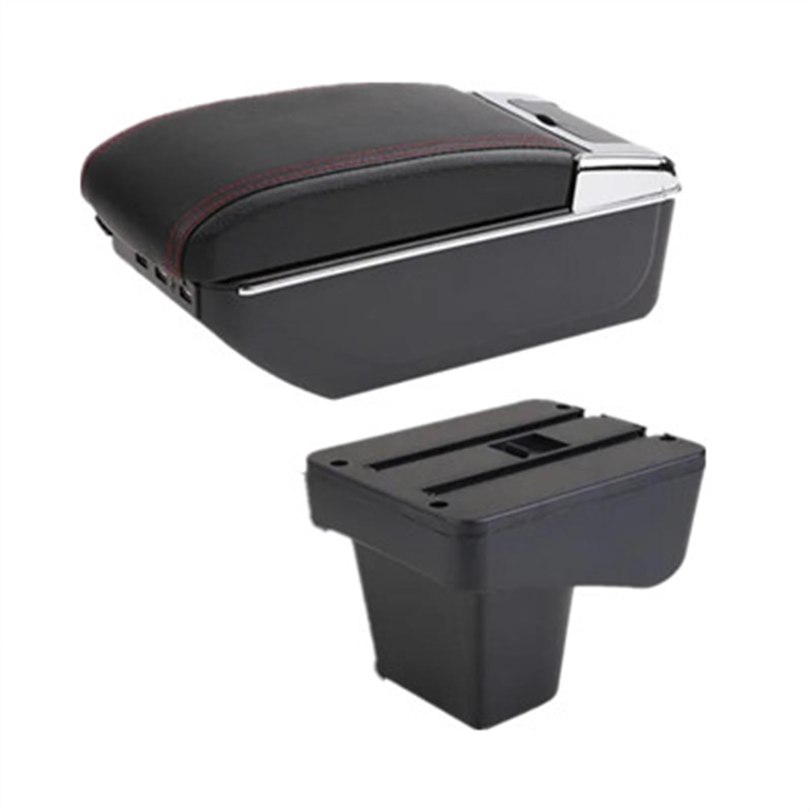 NMJLQW Storage Rack Car Armrest Box Dedicated Retrofit Central Storage Box Car Accessories For Vitara(C red line)