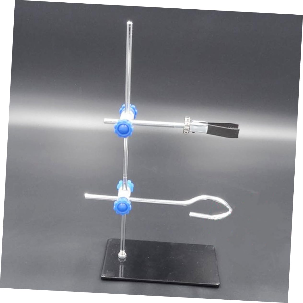MUSISALY Chemistry Lab Equipment Kit 30cm Tall Miniature Stand Clamp Portable Iron Stand for Filtration Heating Random Style