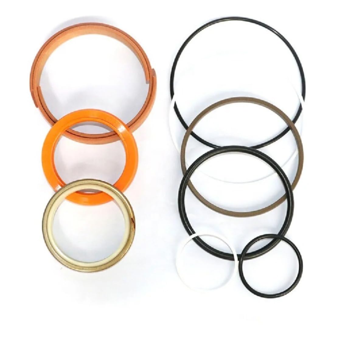 1 pcs Hydraulic Seal Kit,Standard 550-41004 Compatible with Backhoe Excavator 90-95 Excavator Part (Black)