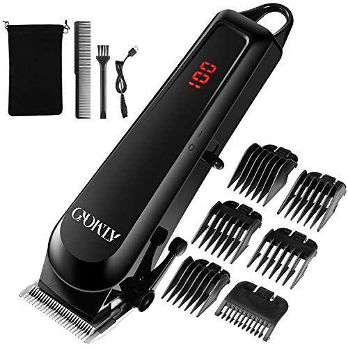 ATMOKO Cortapelos Profesional Hombre Recargable Motor Silencioso Cuchilla Cerámica, Máquina Cortar Pelo Inalámbrico Batería 2000mAh, Recortador Pelo Barba Kit Familia