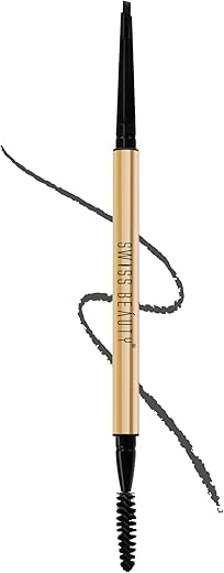 Swiss Beauty Micro Precision Eyebrow Pencil, Highly Pigmented, Long-Lasting and Lightweight Eyebrow Pencil | Shade – Grey Black, 0.1g