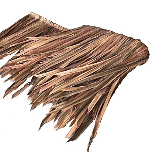 Pceewtyt Hojas de Palma Paja de Simulación Paja Decorativa de Techo de Paja de Paja Artificial de Fiesta Tiki de Verano marrón de Paja de Palma(Size:0.5 * 12m) Cover