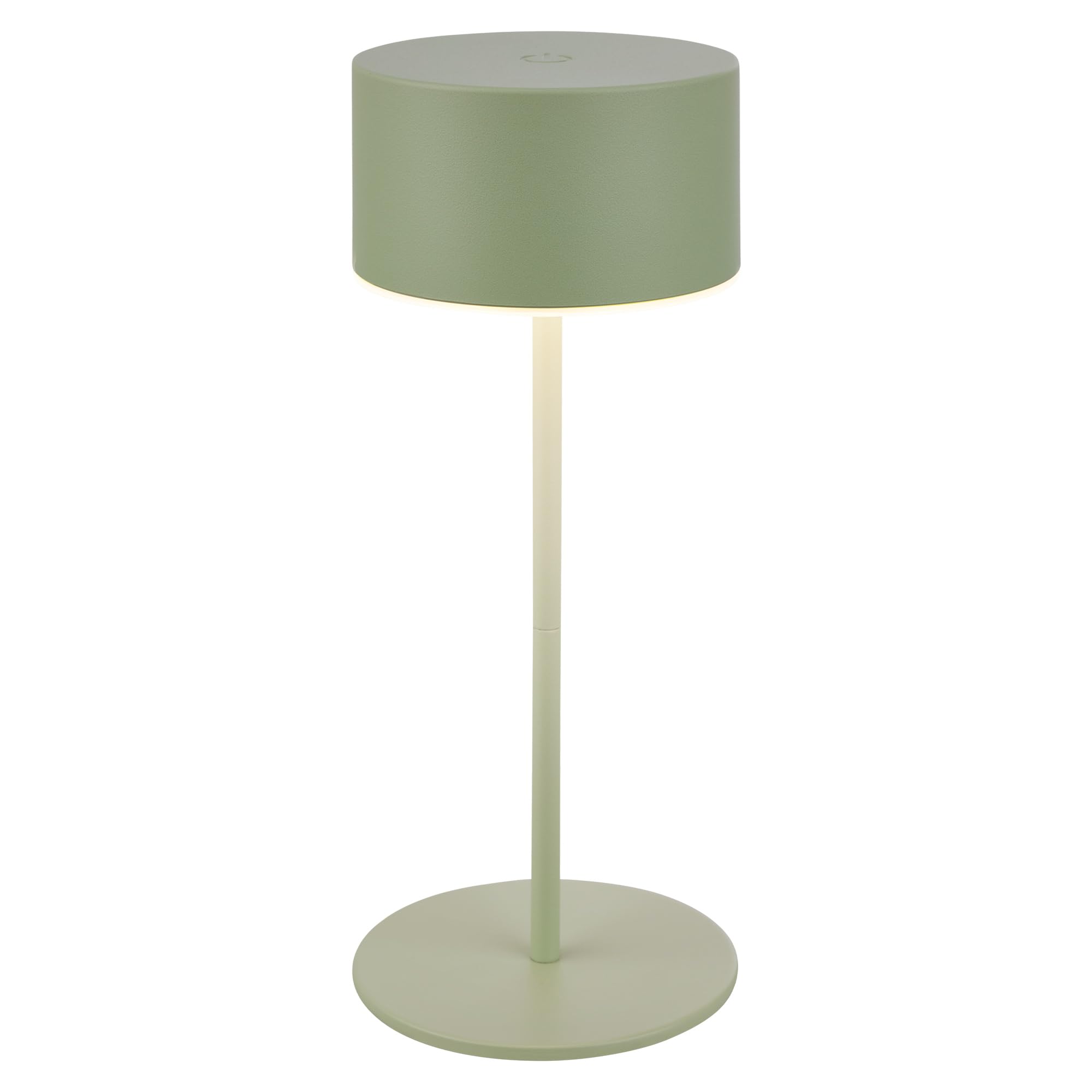 BRILONER - LED Tischlampe kabellos IP44 mit Lichtkante, Touch, dimmbar, Akku Tischleuchte, Nachttischlampe, Leselampe, LED Lampe, Outdoor, Touchlampe, Tischlampe Akku, 8 x 19 cm (DxH), Salbeigrün