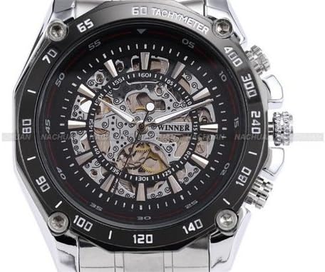 Luxury Watches Men Winner Skeleton Automatic Mechanical Mens Fashion Wrist Watch Gift for Men Win052