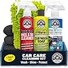 Chemical Guys Car Cleaning Kit – With Car Wash Soap, Wheel Cleaner, Total Interior, Car Wash Mitt – Interior and Exterior Wash Kit With Vehicle Cleaning and Detailing Accessories – 7 Item Kit