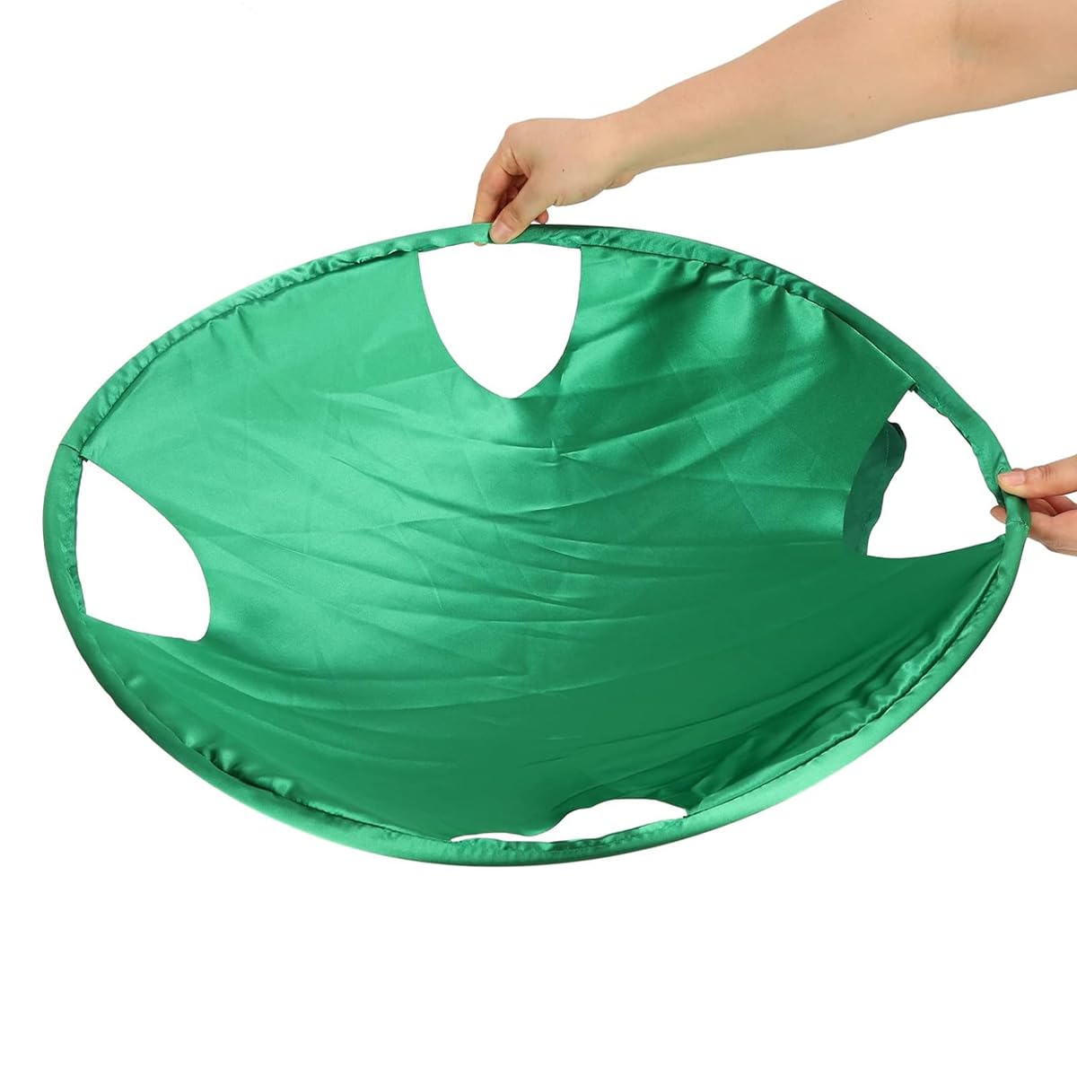 Muiltvoe 21'' Collapsible Laundry Basket, Round Clothes Sorter, Small Popup Laundry Basket, Portable Laundry Hamper (Green)