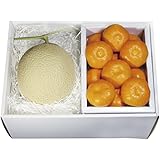 冬の贈り物お歳暮 メロン＆みかん詰合せ ダイワ果園 マスクメロン（高知県または熊本県産）（約1.2kg）×1、みかん（和歌山県産）約1.2kg