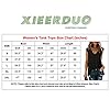 XIEERDUO-Womens-V-Neck-Lace-Tank-Tops-Summer-Casual-Sleeveless-Shirts-Side-Split Womens Lace Tank Tops Cute Summer Boho Tops Comfy Flowy Cute Fashion Black L