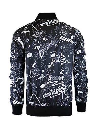 Image of Screenshotbrand Lightweight Hooded Water Resistant Windbreaker - Zip-up Fashion Map Print Rain Jacket