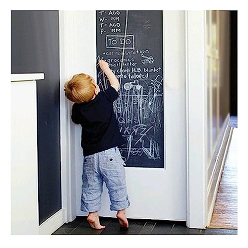 Tableau Noir Autocollant Autoadhésif Tableau Ardoise Mural en Rouleau pour la Maison L'école le Bureau 45cm x 110cm