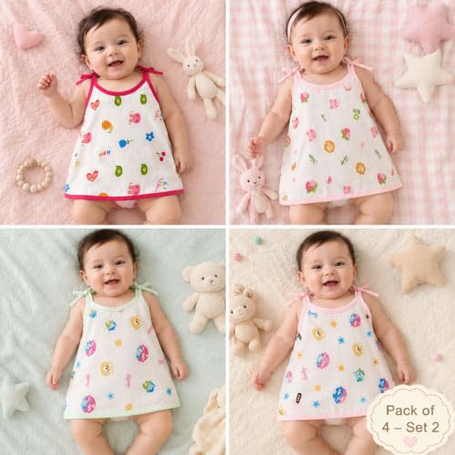 Image of V2M Cotton Jhabla New Born Baby Clothes