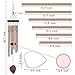 ZOUTOG Wind Chimes Outdoor, 29'' Handmade Wooden Chimes with 6 Metal Hollow Tubes & Hanging Hook, Outdoor Decor for Home/Yard/Patio/Garden