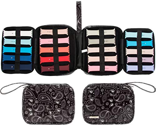 20 Watch Bands Storage Carrying Case Compatible with Watches,Expandable Watch Band Holder Stores 20 Watch Bands Fit for Most Sizes of Watch Straps,Organizer for Watch Bands Accessories (3-Paisley)