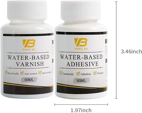 Miniatura 10 de Kit de adhesivo dorado, hojas de oro, pintura de lámina dorada para arte artesanal, resina epoxi, vidrio, uso en madera (3.3 onzas líquidas +