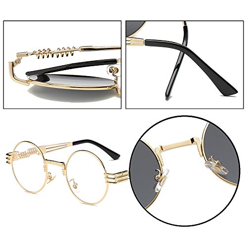 Retro Steampunk Style Inspiré Round Metal Circle Lunettes De