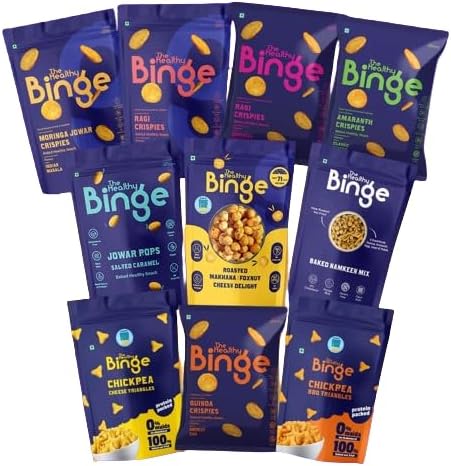 Ultimate 10 Assorted Healthy Snacks Combo – Millet Snack Combo | Baked Snack Variety Pack | Healthy Snacks for Kids and Adults (Pack of 10)