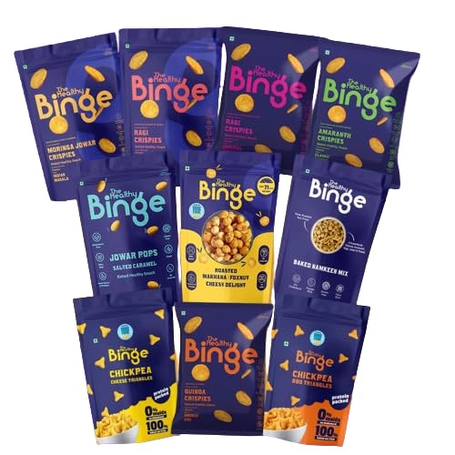 Chips and Namkeen | Shark Tank Featured | Millet-Powered Chips and Snacks | High Protein & Fibre | No Palm Oil | Baked, Not Fried | Healthy Snacks for Adults & Kids | Ultimate Combo - Pack of 10