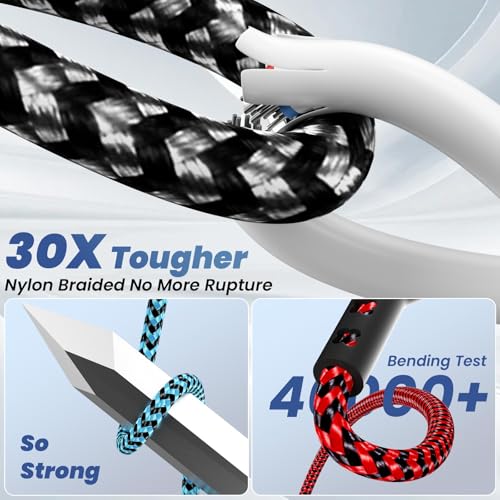 Cable USB 6 en 1 multipuerto con doble Tipo C y Lightning para iPhone 17 4
