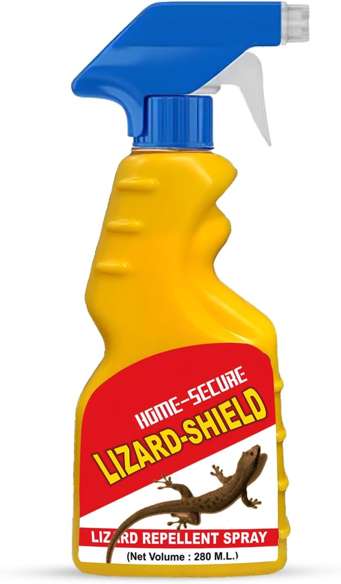 Home-Secure Lizard-Shield Lizard Repellent Spray-280ml | Natural | Chemical-Free | Non-Toxic | 90 Days Protection | Lime Scent