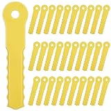 Kaberalty 70289A Push-N-Load 3-Blade Nylon Replacement Trimmer Blades Compatible with Weed Warrior 14867B Trimmer Head,PivoTrim Hybrid and Ugly Head Hybrid 2-N-1 Weed Trimmer Heads (30 Pack)
