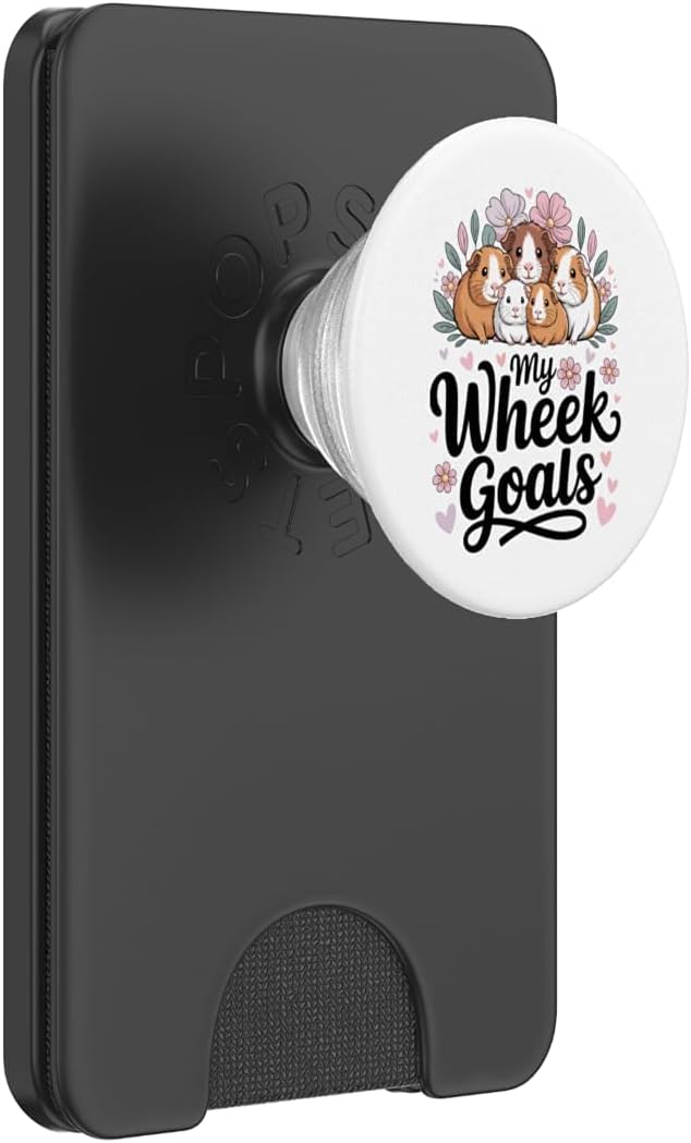 Funny Guinea Pig Pet Animal My Wheek Goals PopSockets PopWallet for MagSafe