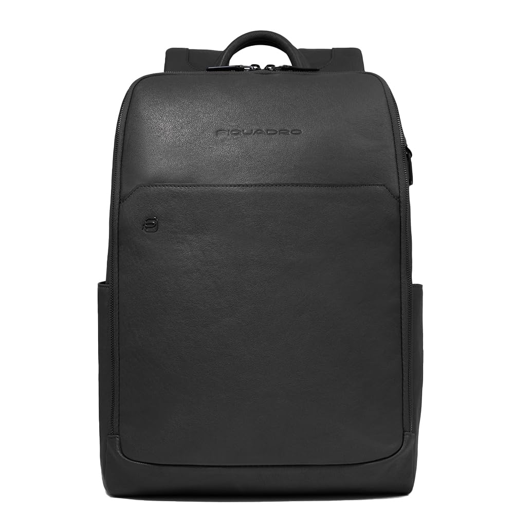 PIQUADRO – Zaino - Porta PC 15,​6" - In Pelle – Business e Viaggio - Uomo – Colore Nero