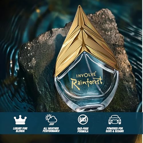 Image of Involve ONE Musk Car Perfume & Rainforest Crystal Rain Spray Air Car Perfume Combo (Pack of 2) | Long Lasting Fragrance | Car Fresheners | Car Accessories Interior | Car Accessories 2026