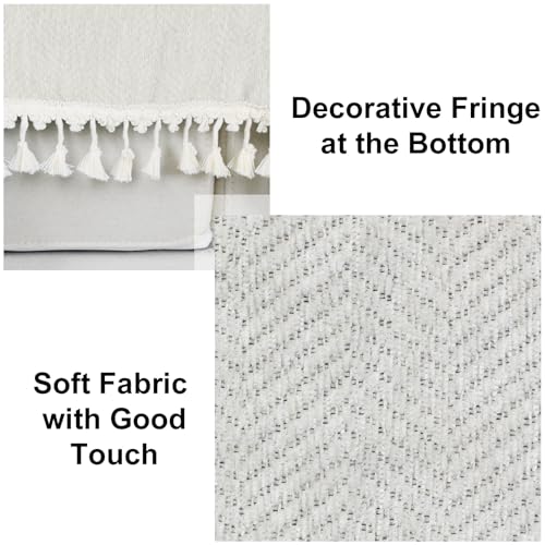 Couverture lavable en machine pour animaux jeté de canapé chenille crème - 3