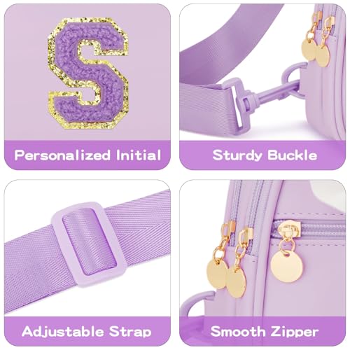 Image of Initial Sling Bag Crossbody Purse for Kids Girls Age 3-8